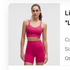 Lululemon like a cloud longline bra Raspberry coulis B/C cup